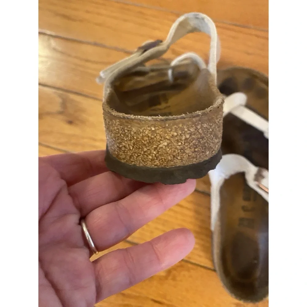 Birkenstock Mayori Slide Sandal Leather Size 38 White